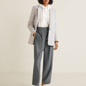 Mango Belt herringbone trousers | US XS